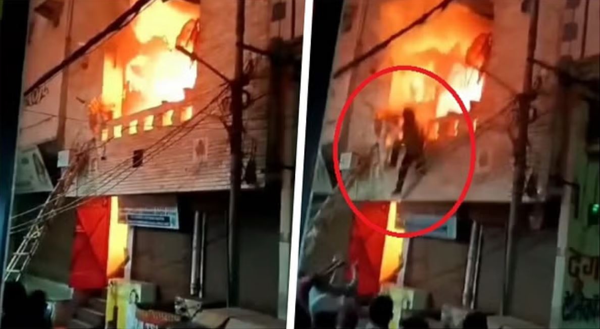 दिल्ली: घर में लगी भीषण आग, लपटों के बीच दूसरी मंजिल से छह लोगों ने लगाई छलांग