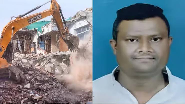 नागपुर हिंसा के मुख्य आरोपी के घर पर चला बुलडोजर