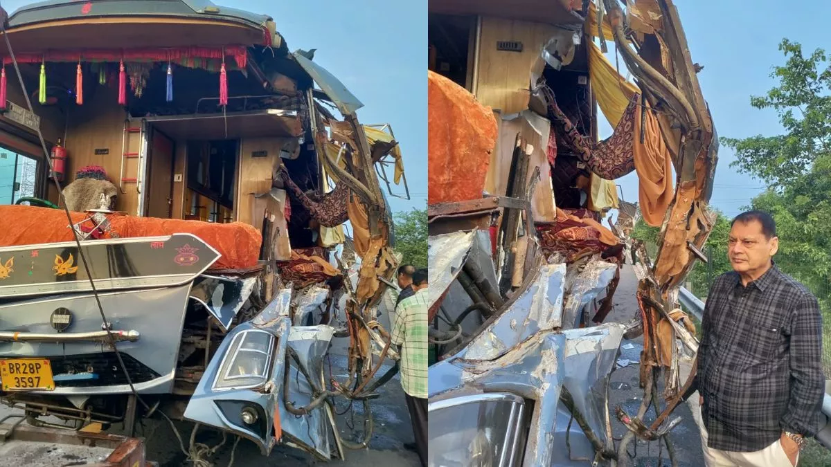 आगरा-लखनऊ एक्सप्रेसवे पर डबल डेकर बस ट्रक से टकराई, तीन यात्रियों की मौत