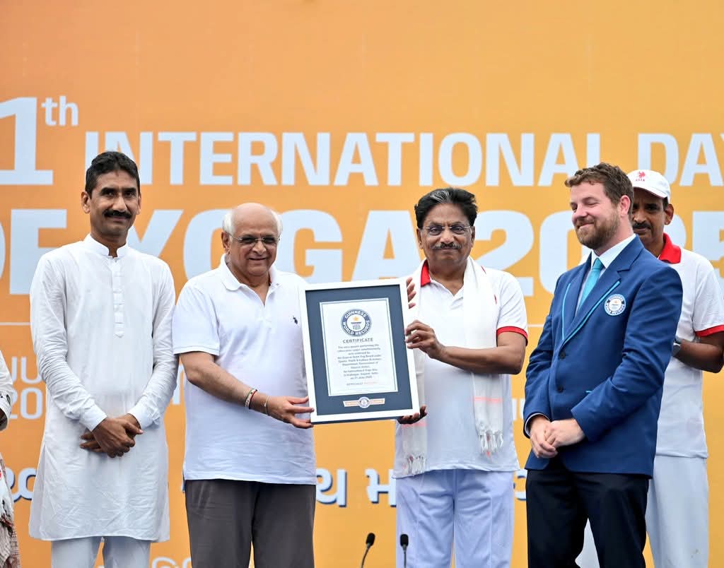 योग दिवस पर भारत ने रचा इतिहास, गुजरात और आंध्र प्रदेश ने बनाए गिनीज वर्ल्ड रिकॉर्ड