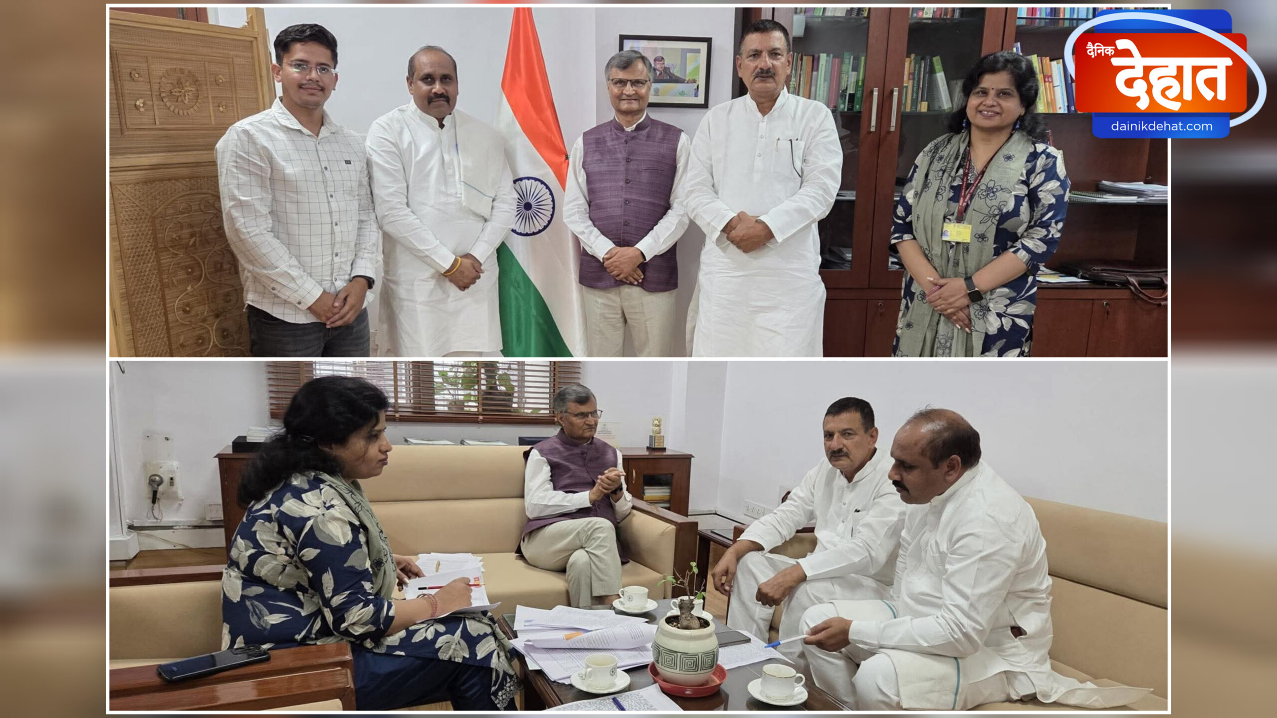 नीति आयोग भवन के भीतर किसान !