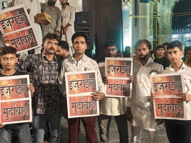 लखनऊ में 2,000 लोगों ने इजराइल के खिलाफ किया विरोध प्रदर्शन