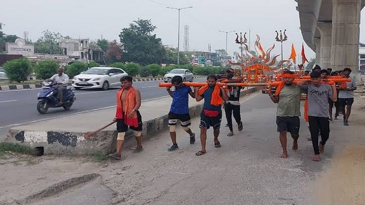 कांवड़ यात्रा शुरू, मेरठ से गुजरे महाराष्ट्र, राजस्थान और एमपी के श्रद्धालु