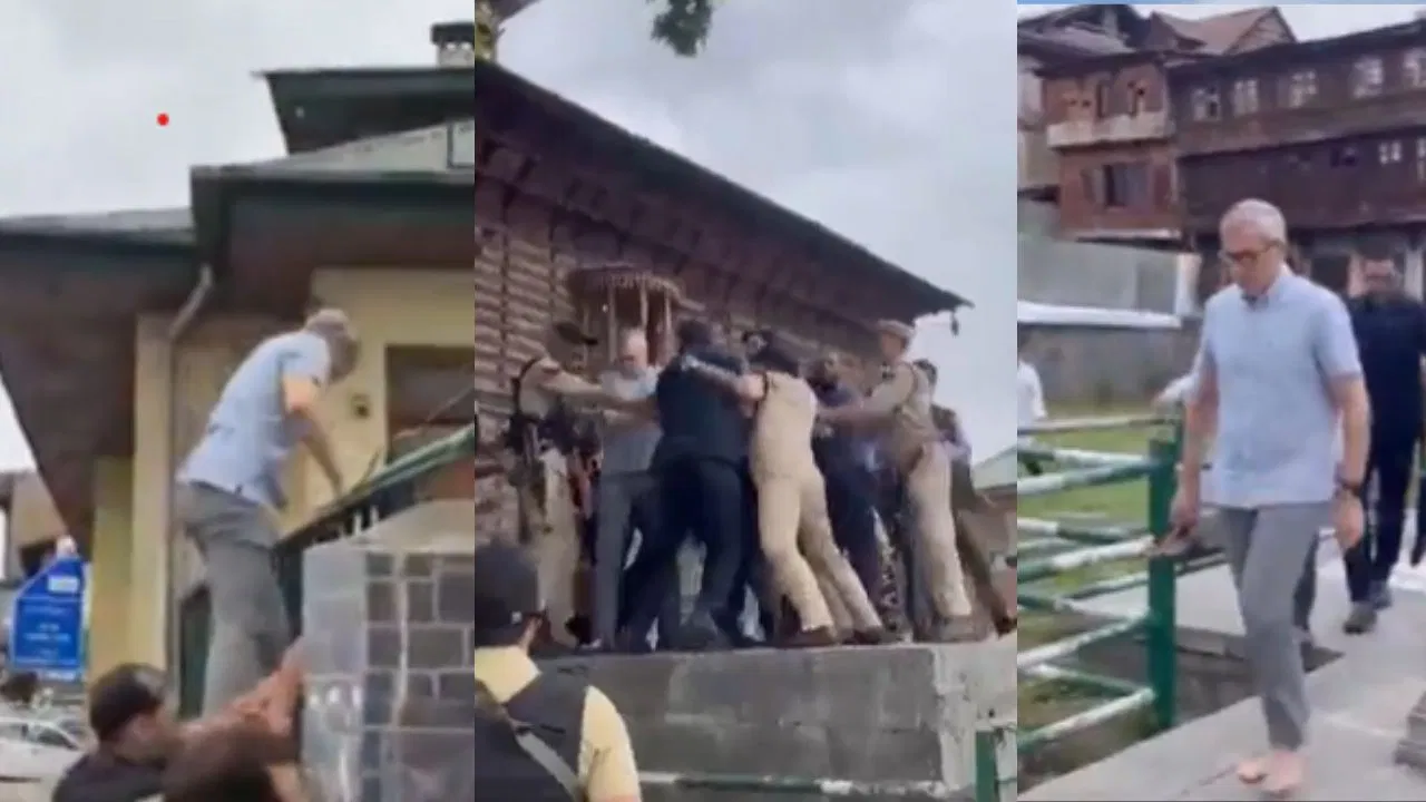 शहीद दिवस पर उमर अब्दुल्ला ने गेट फांदकर अदा की नमाज, पुलिस पर मारपीट के आरोप