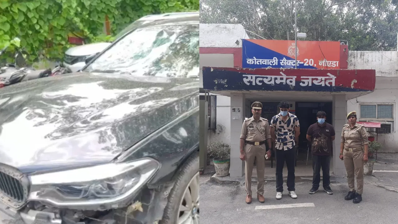 नोएडा में तेज रफ्तार बीएमडब्ल्यू ने ली मासूम की जान, स्कूटी सवार दो घायल
