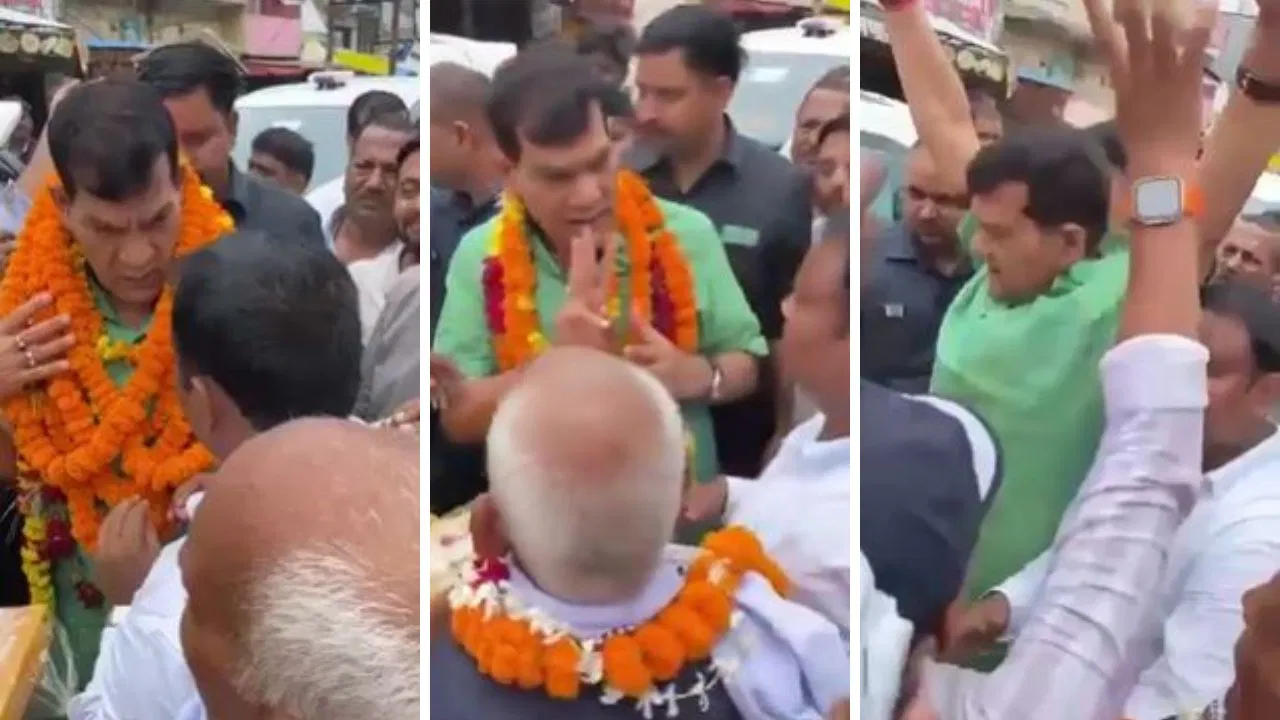 बिजली की शिकायत पर मंत्री बोले 'जय श्रीराम', विक्ट्री साइन देकर निकल गए