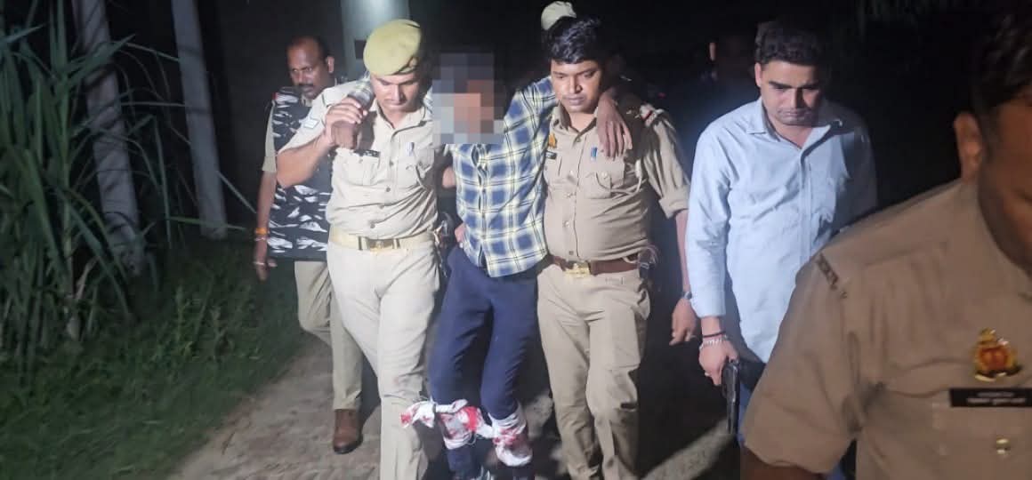 बुढ़ाना में मुठभेड़, व्यापारी पर हमला करने वाला बदमाश गोली लगने से घायल