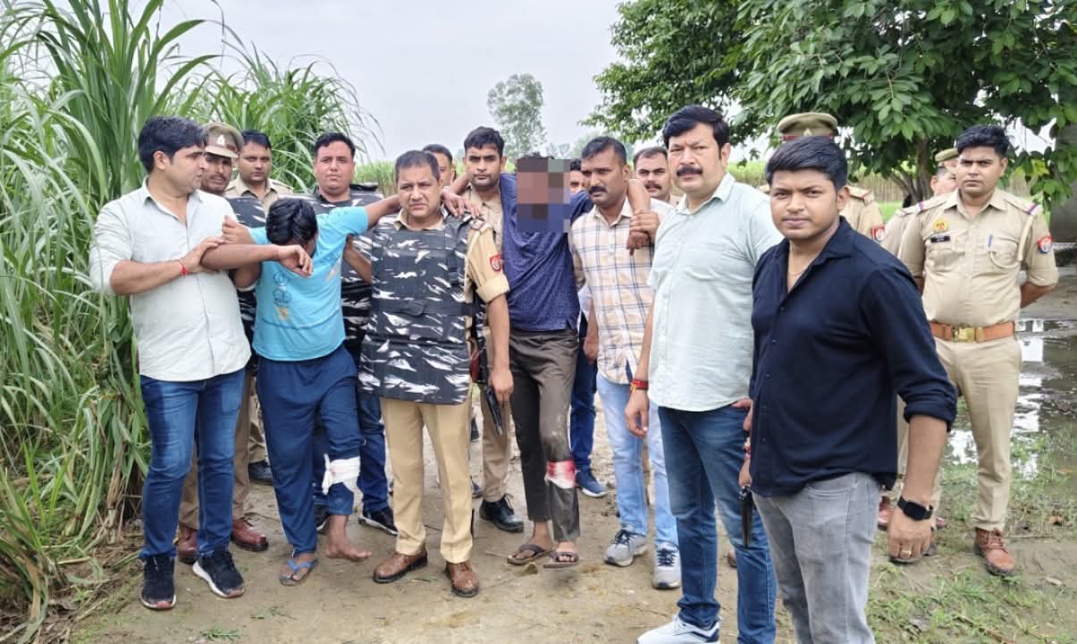 विज्ञाना मार्ग पर पुलिस मुठभेड़ में दो गोकश घायल, तीसरा गिरफ्तार