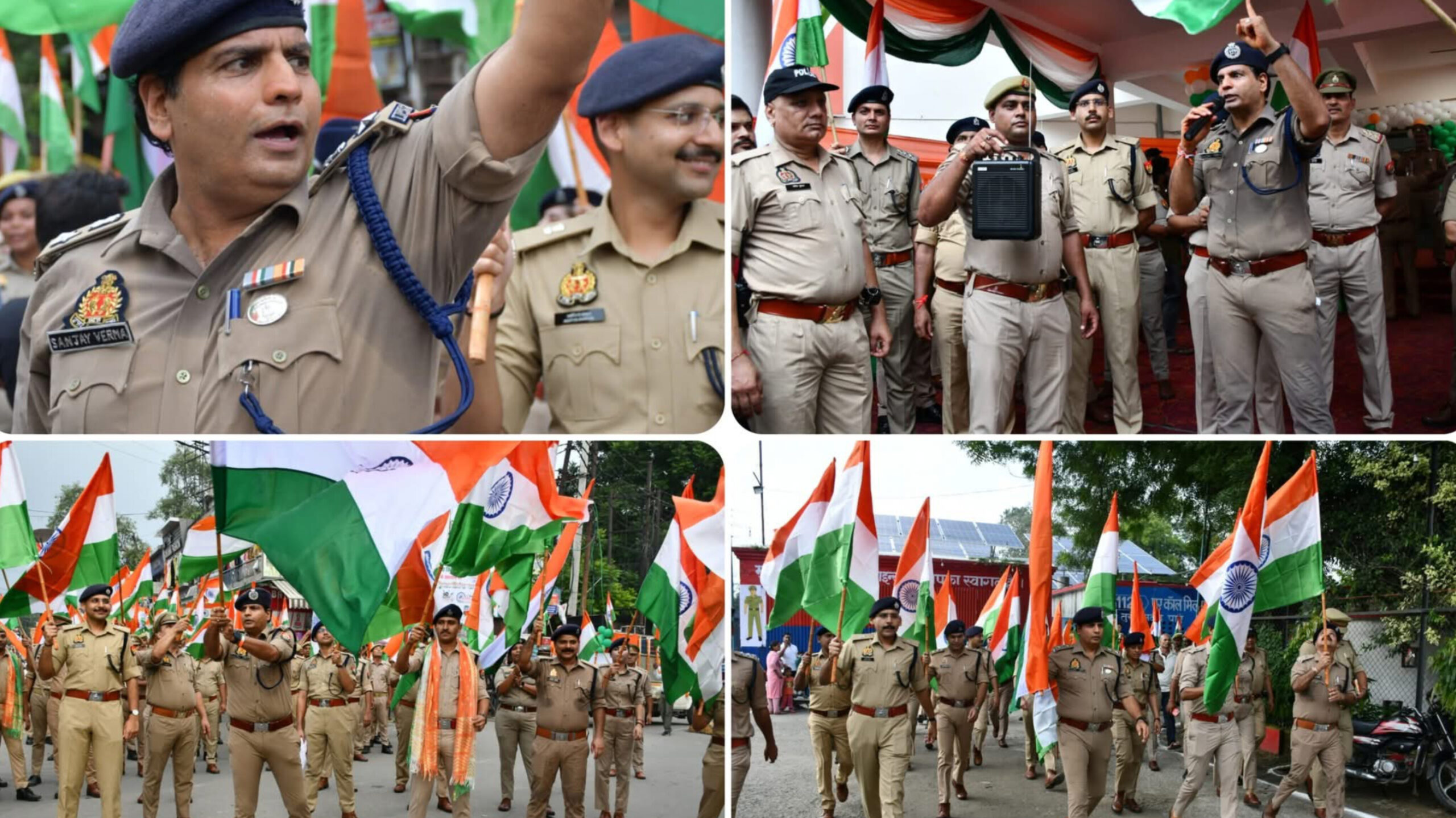 एसएसपी के नेतृत्व में निकली भव्य तिरंगा यात्रा, गूंजे देशभक्ति के नारे