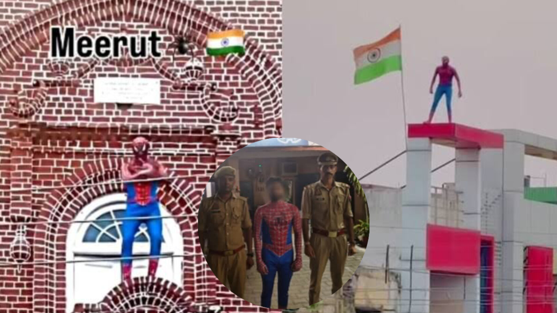 मेरठ में 'स्पाइडर-मैन' बना युवक गिरफ्तार, घंटाघर पर चढ़कर बनाया था वीडियो