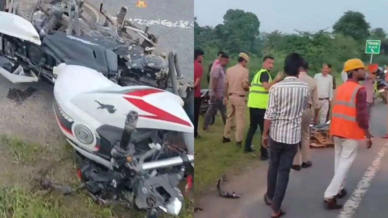 झांसी: तेज रफ्तार बाइक डिवाइडर से टकराई, दो युवकों की मौत