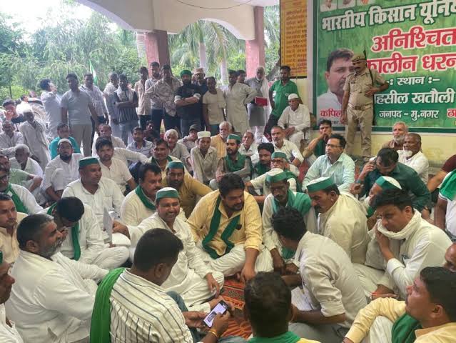 खतौली: भाकियू का धरना समाप्त, अधिकारियों ने समस्याओं के निस्तारण का आश्वासन दिया