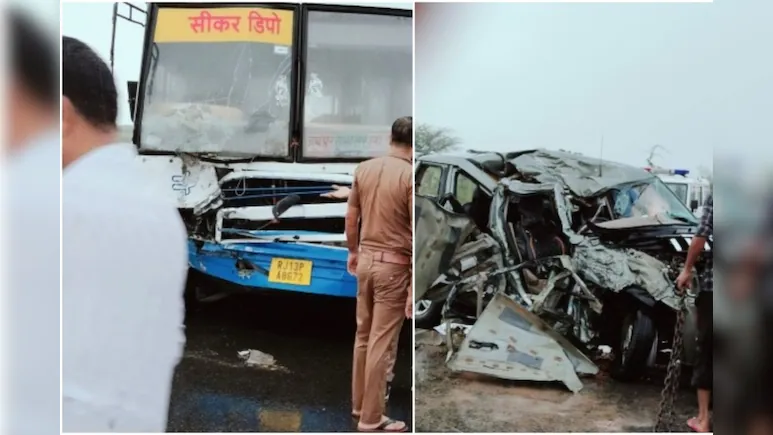 डीडवाना में रोडवेज बस और बोलेरो की टक्कर, 4 की मौत