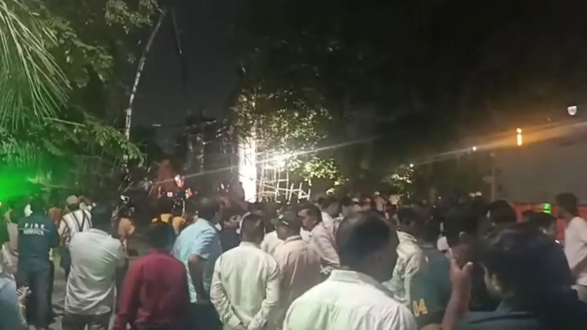 नागपुर कोराडी मंदिर में निर्माणाधीन स्लैब गिरा, 17 मजदूर घायल