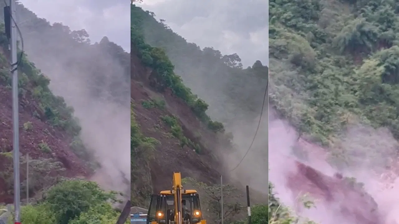 दरकते पहाड़ों की चिंता बढ़ी: रुद्रप्रयाग में बड़ा लैंडस्लाइड, NH-109 पर ट्रैफिक डायवर्ट