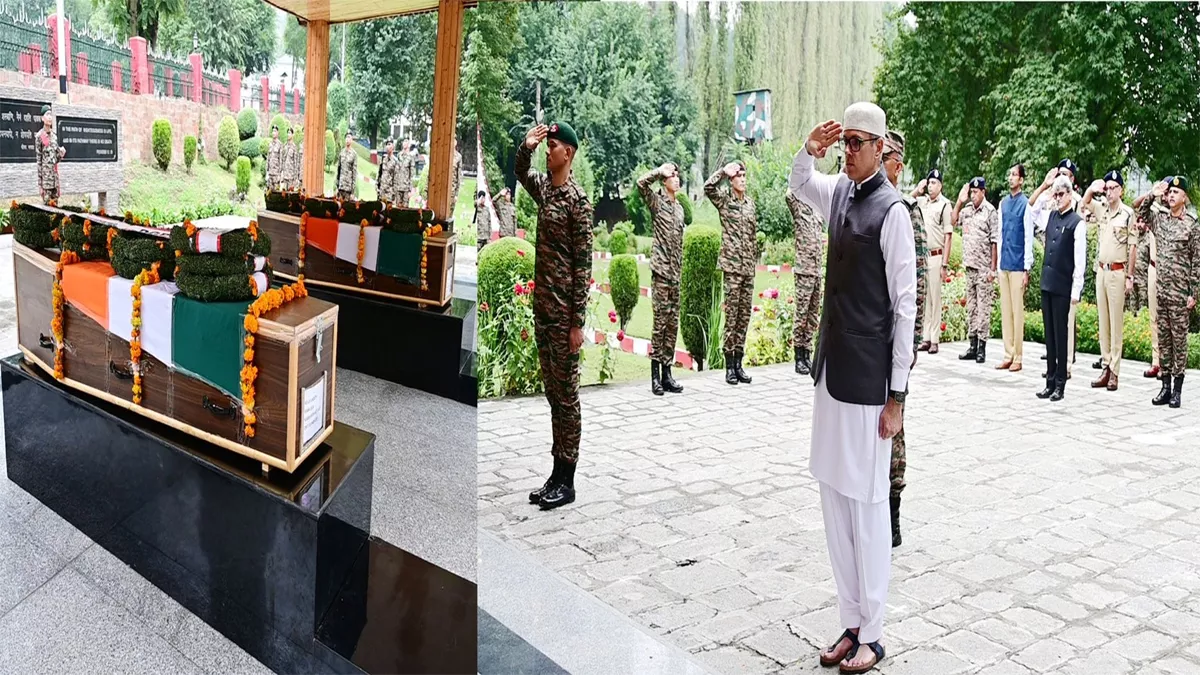 कुलगाम मुठभेड़ के शहीद जवानों को मुख्यमंत्री उमर अब्दुल्ला ने दी श्रद्धांजलि