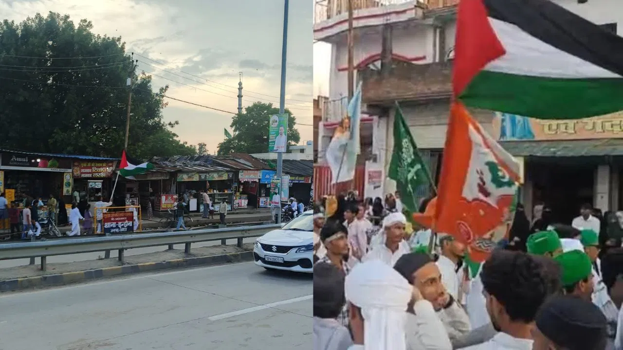 अमेठी में बारांवफात जुलूस में कुछ युवाओं ने फहराया फिलिस्तीनी झंडा, वीडियो वायरल