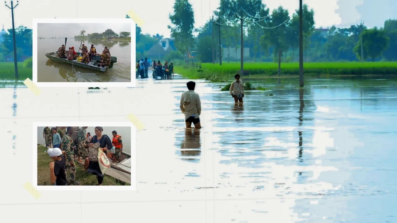 पंजाब में बाढ़ का कहर: 1300 गांव डूबे, 30 की मौत, लाखों लोग बेघर