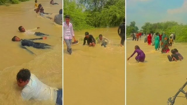 बाढ़ के पानी में रील बनाने गए दो दोस्त डूबे, परिवार में मचा हड़कंप